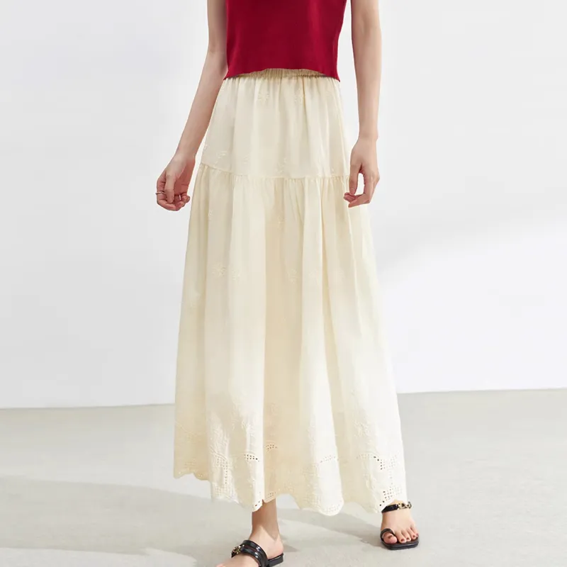 LUYOUYE Casual Long Skirt Women's-3
