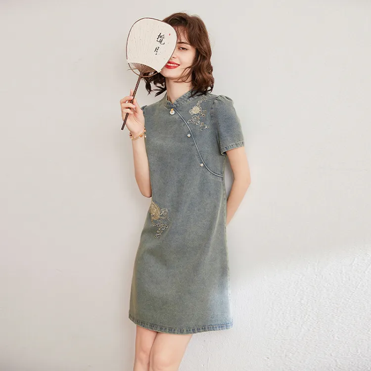 LUYOUYE Short Sleeved Dress Women's-4