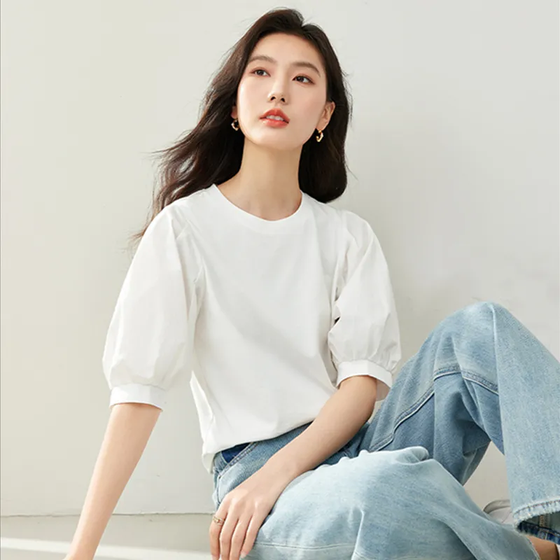 LUYOUYE Puff Sleeve T Shirt Women's-2