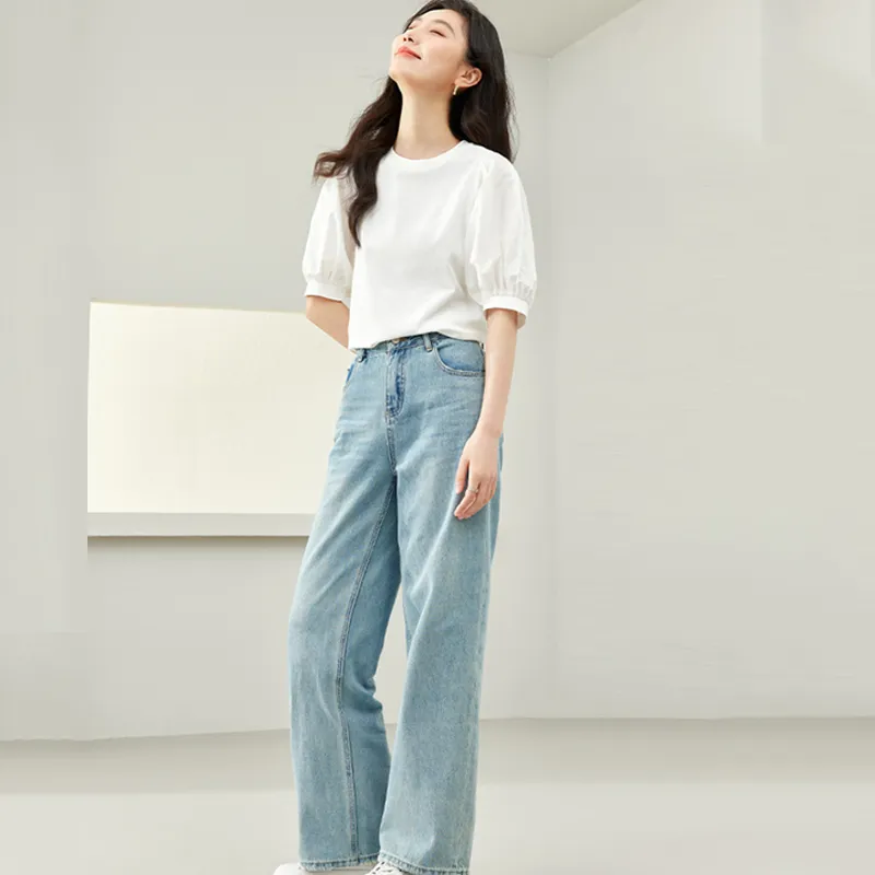 LUYOUYE Puff Sleeve T Shirt Women's-4