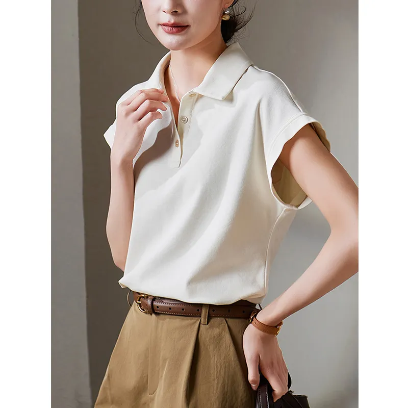 LUYOUYE T Shirts Women's Beige-2