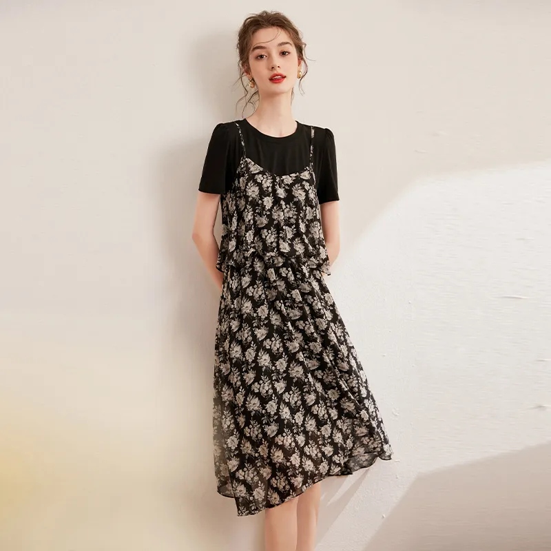 LUYOUYE Short Sleeved Dress Women's-4