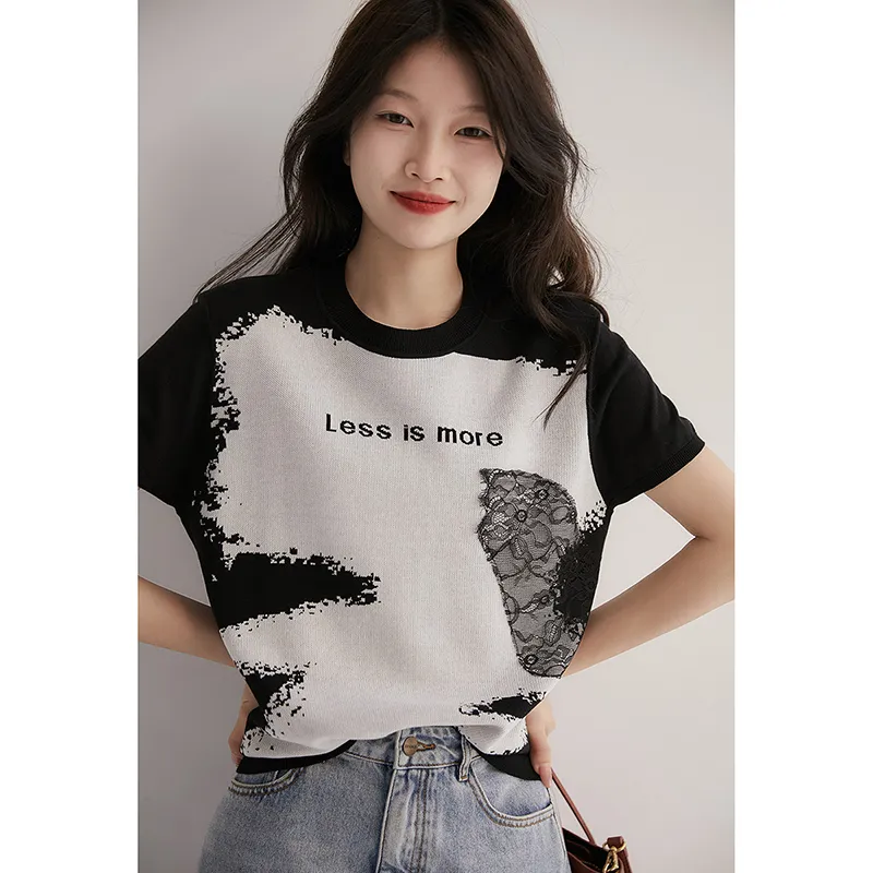 LUYOUYE T Shirts Women's Black-2