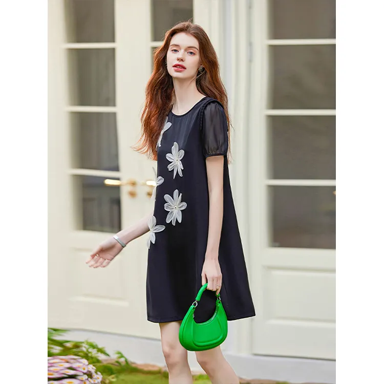LUYOUYE Short Sleeved Dress Women's-4