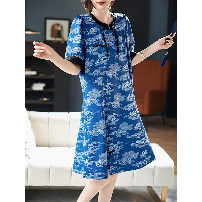 LUYOUYE Short Sleeved Dress Women's-4