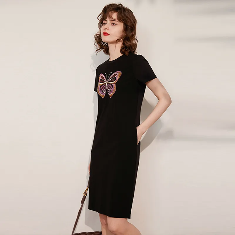 LUYOUYE Short Sleeved Dress Women's-3