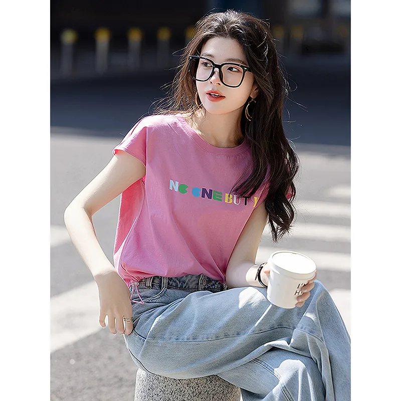 LUYOUYE T Shirts Women's Crystal Rose-4
