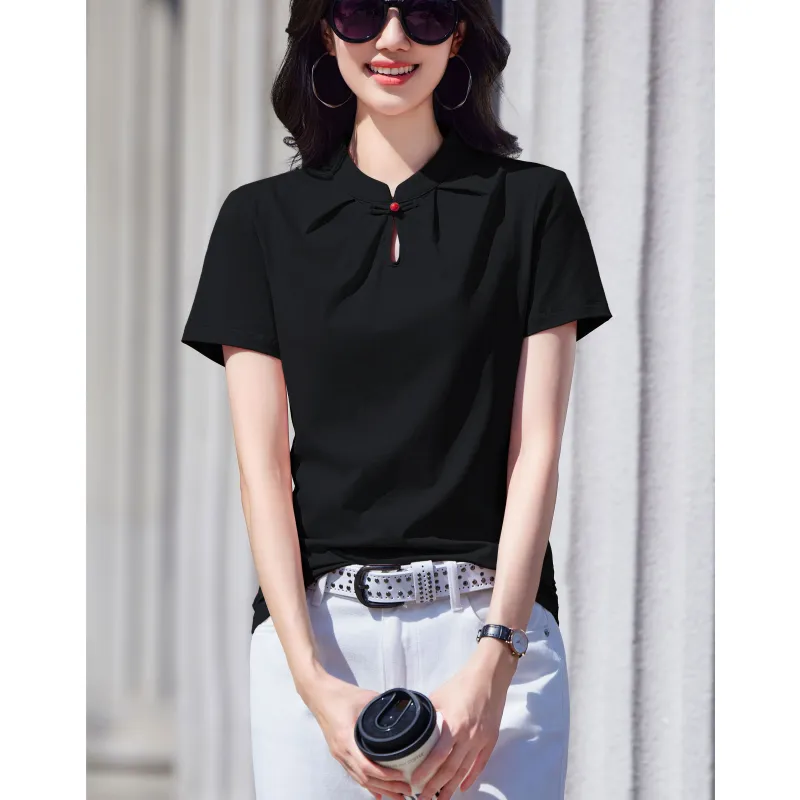 LUYOUYE Set in Sleeve T Shirt Women's-7