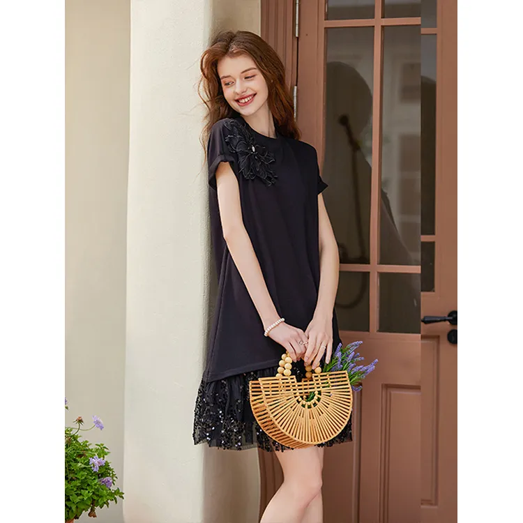 LUYOUYE Short Sleeved Dress Women's-2