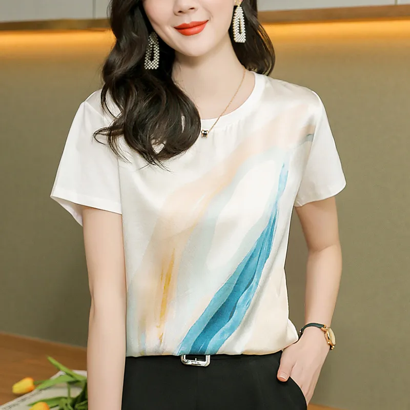 LUYOUYE T Shirts Women's White-2