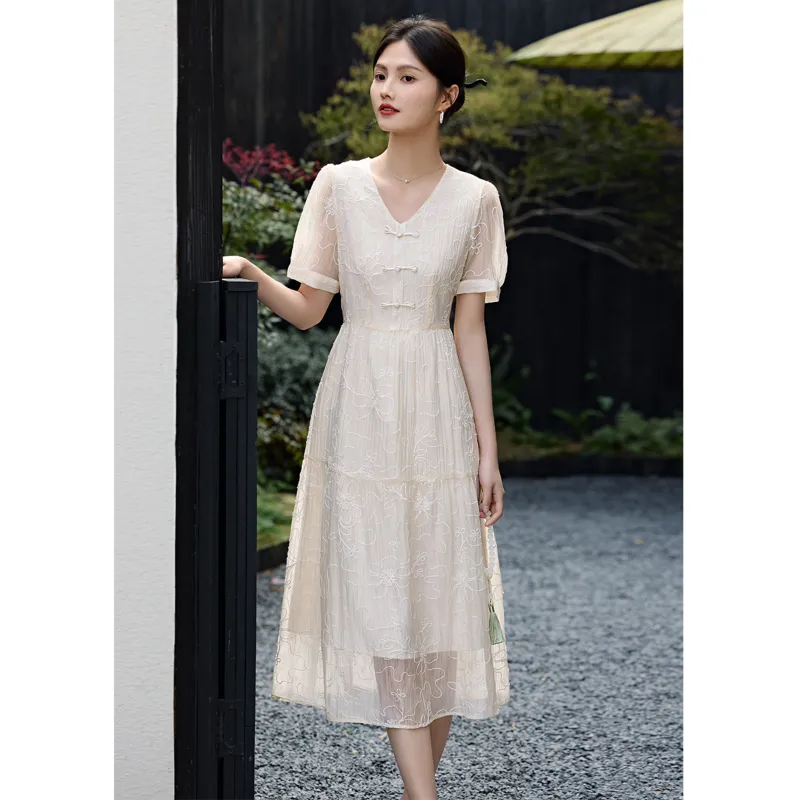 LUYOUYE Short Sleeved Dress Women's-2