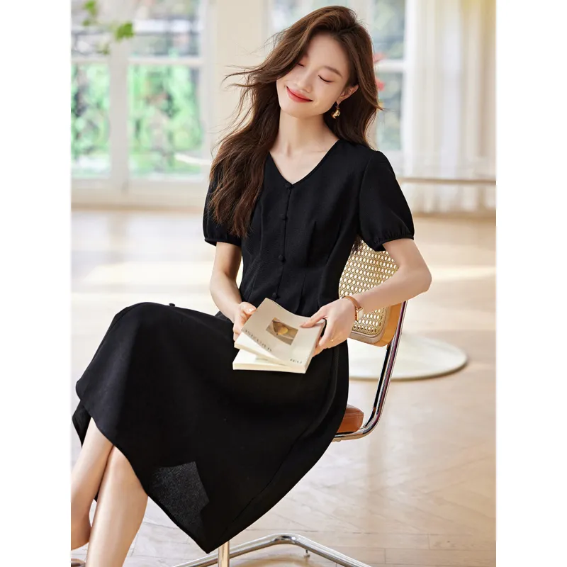 LUYOUYE Short Sleeved Dress Women's-1