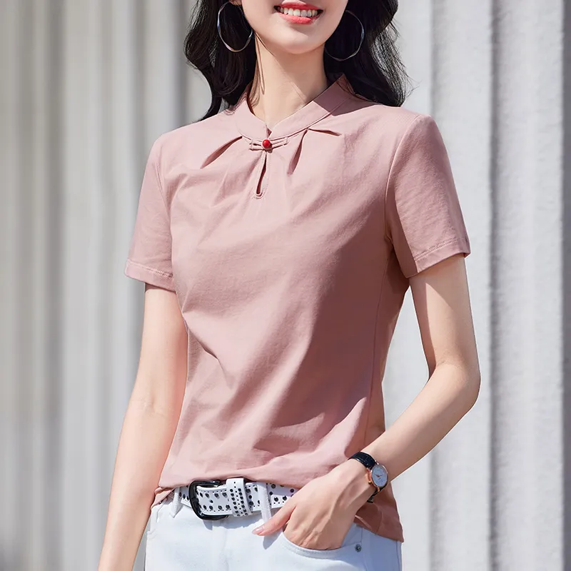 LUYOUYE Set in Sleeve T Shirt Women's-16