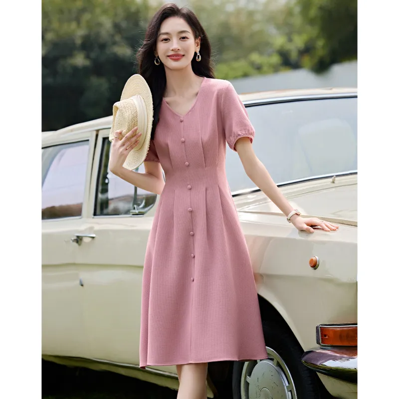 LUYOUYE Short Sleeved Dress Women's-6