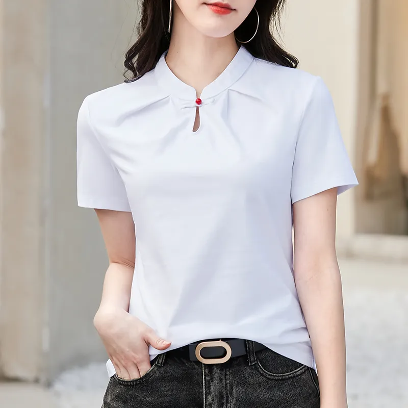 LUYOUYE Set in Sleeve T Shirt Women's-2