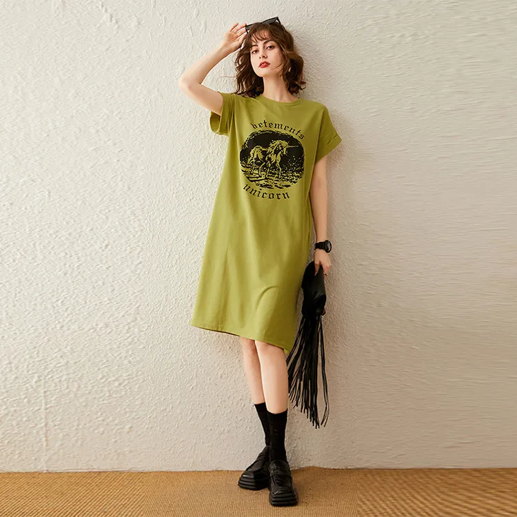 LUYOUYE Short Sleeved Dress Women's-9