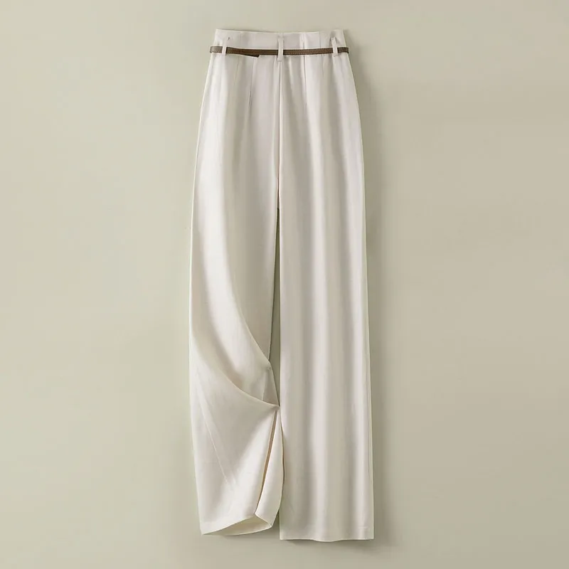 LUYOUYE Casual Pants Women's Coconut White-1