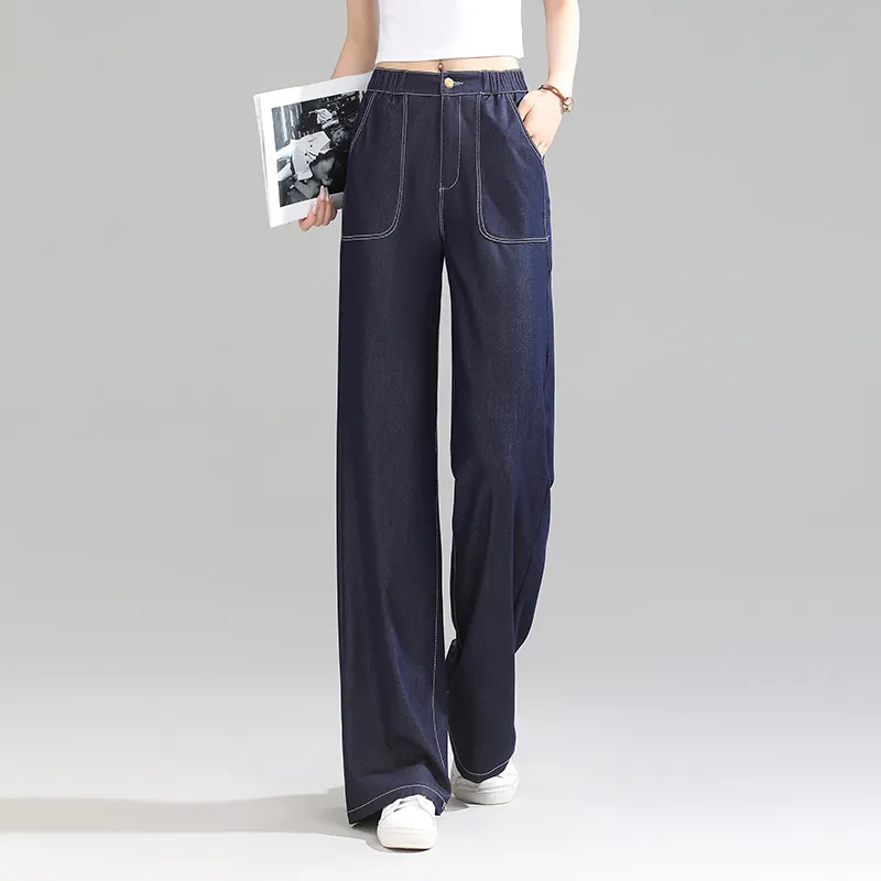 LUYOUYE Jeans Women's Dark Blue-2