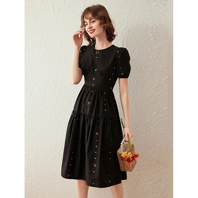LUYOUYE Short Sleeved Dress Women's-3