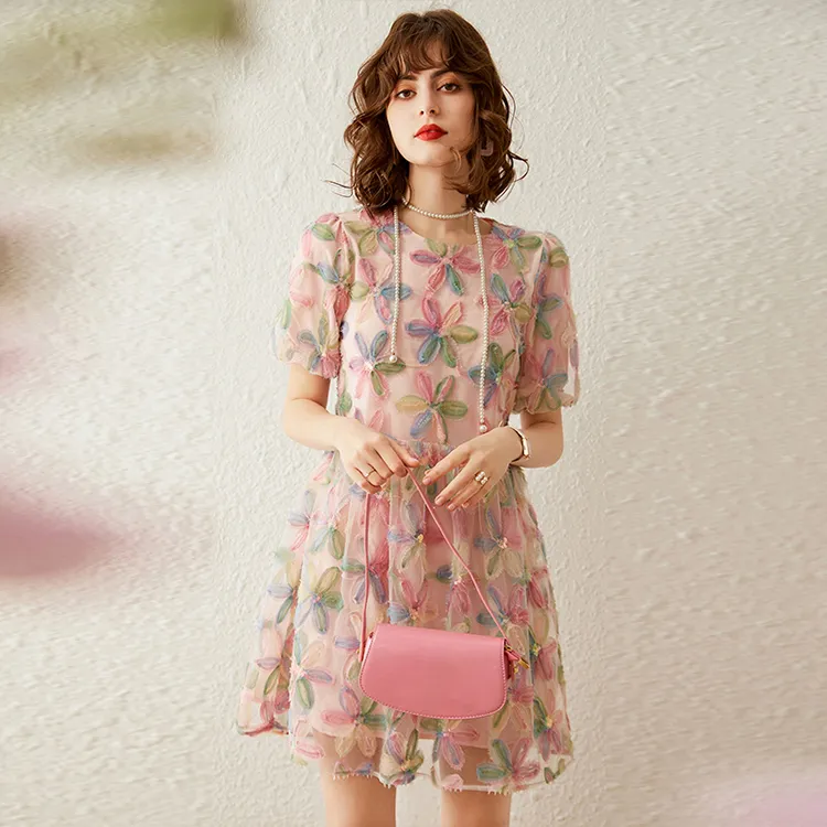 LUYOUYE Short Sleeved Dress Women's-4