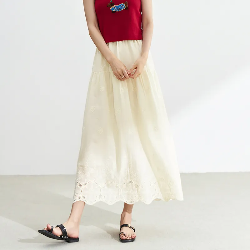LUYOUYE Casual Long Skirt Women's-2