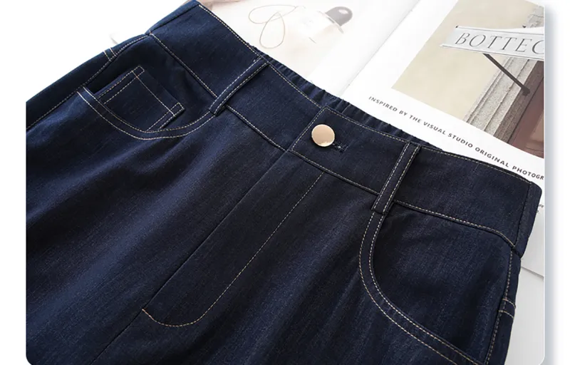 LUYOUYE Jeans Women's Dark Blue-3