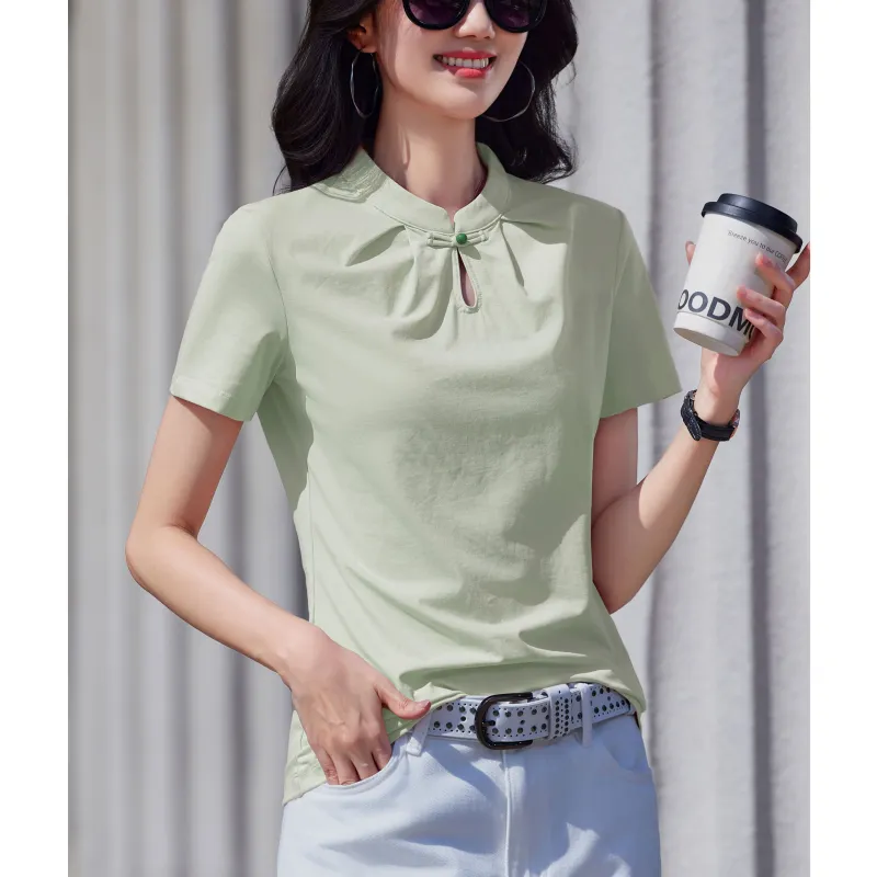 LUYOUYE Set in Sleeve T Shirt Women's-10