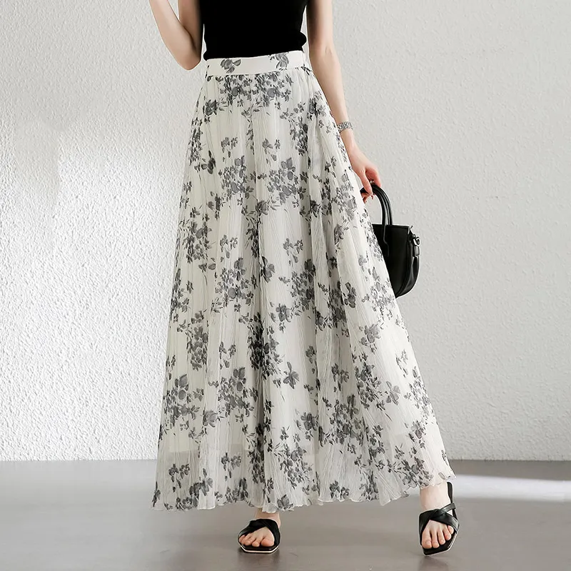 LUYOUYE Casual Pants Women's Ink Wash Apricot-1
