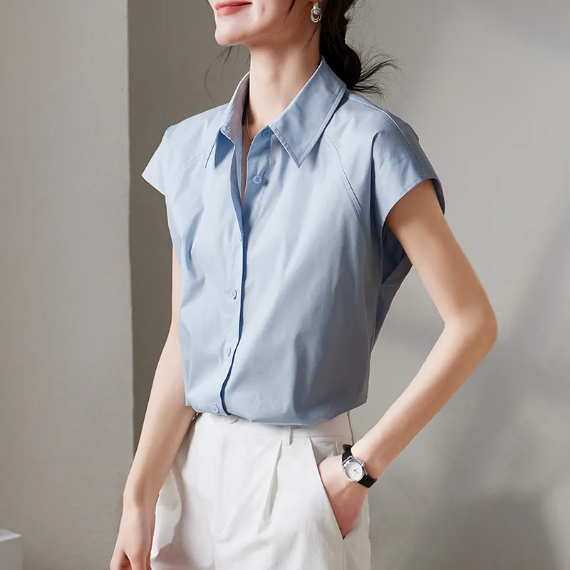 LUYOUYE Shirts Women's Blue-1