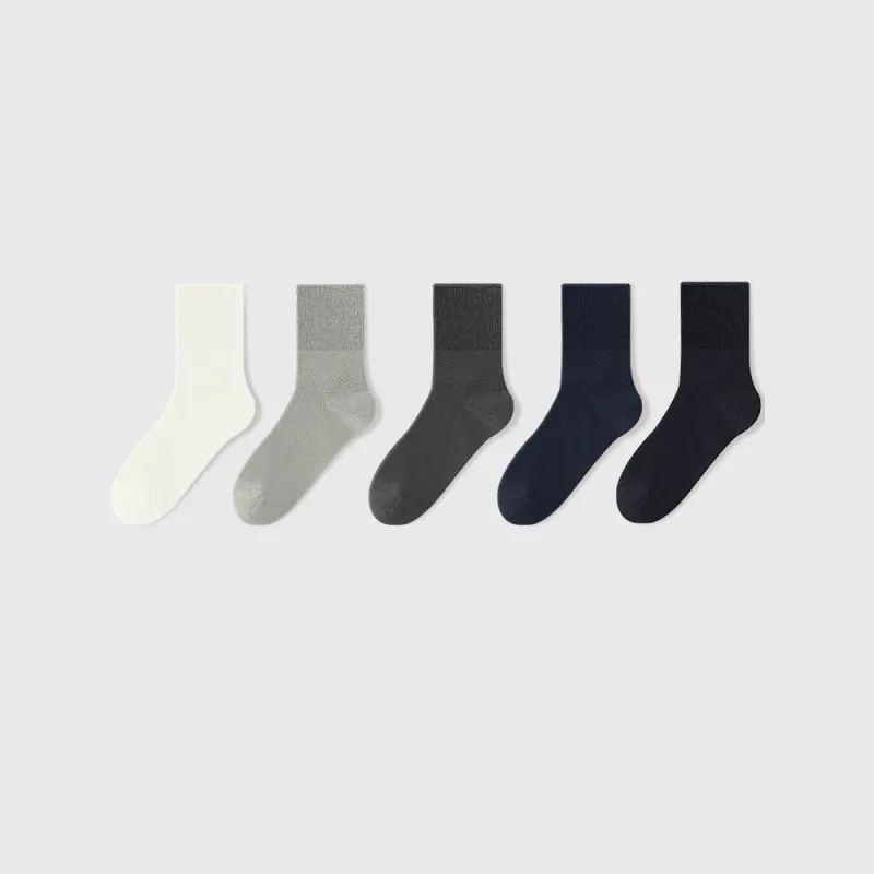 LUYOUYE Mid Calf Socks Men's 5 Pack-3