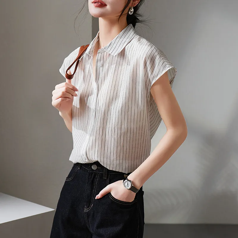 LUYOUYE Shirts Women's White-1