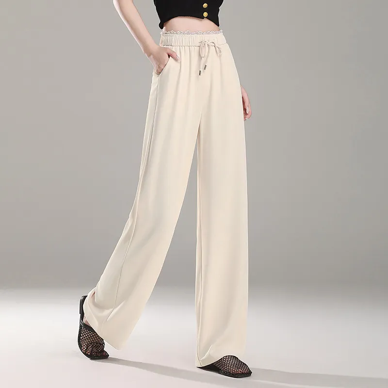 LUYOUYE Casual Pants Women's Beige-2