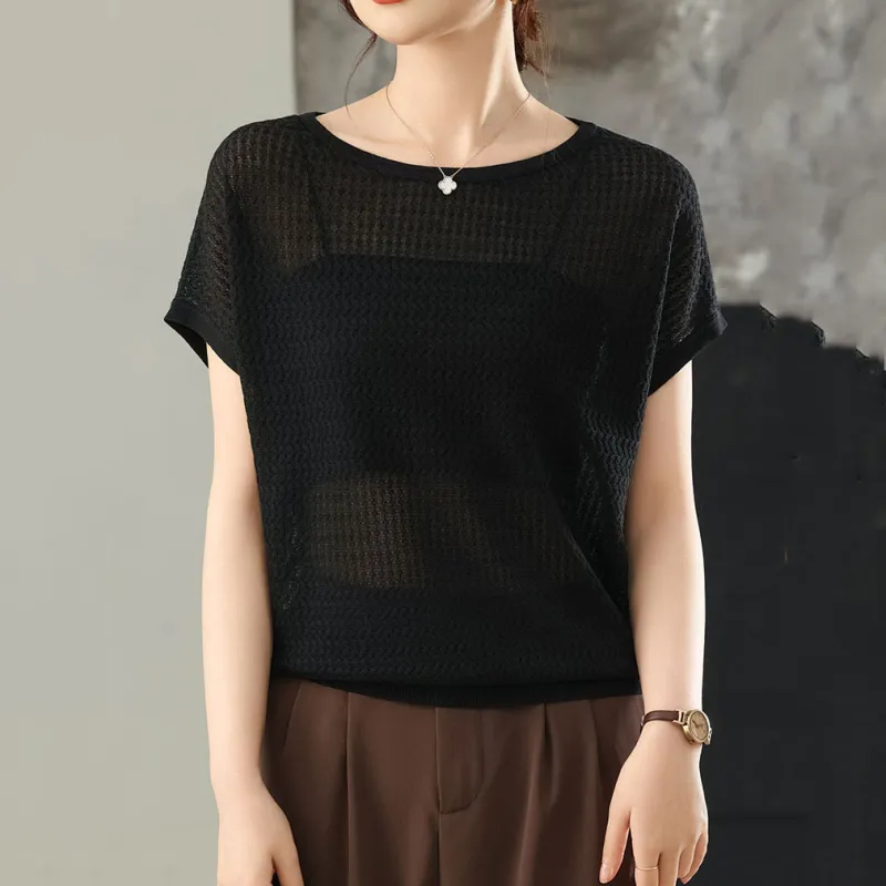 LUYOUYE Batwing Sleeve T Shirt Women's-12