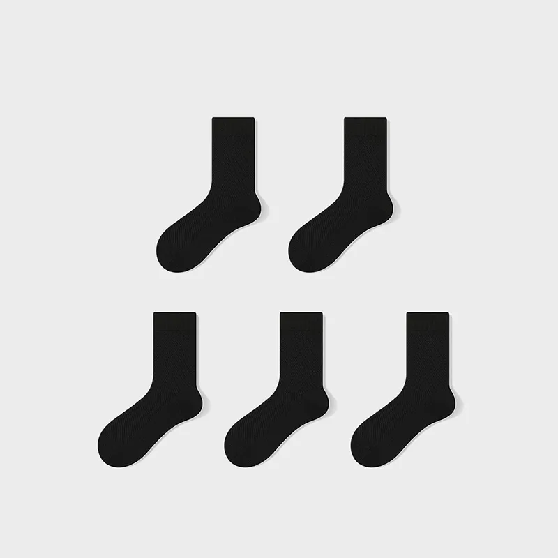 LUYOUYE Mid Calf Socks Men's 5 Pack-29