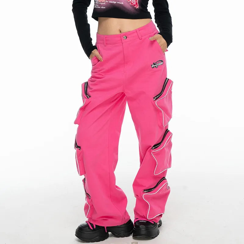 MYMIX Cargo Pants Women's Pink-4