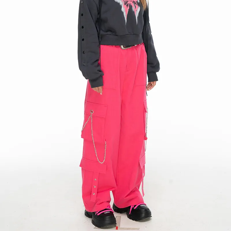 MYMIX Cargo Pants Women's Pink-2