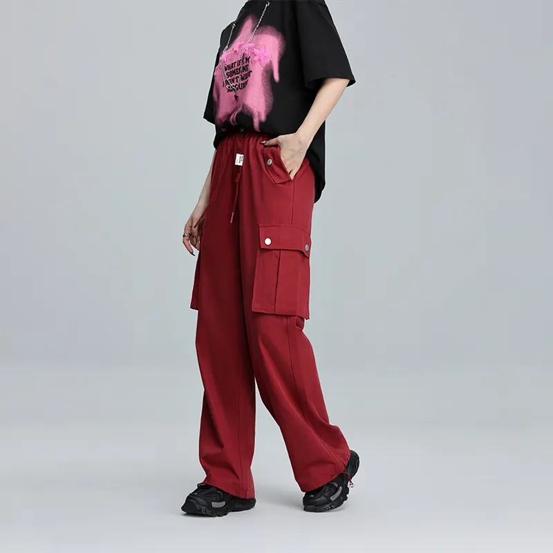 MYMIX Casual Pants Women's Red-2