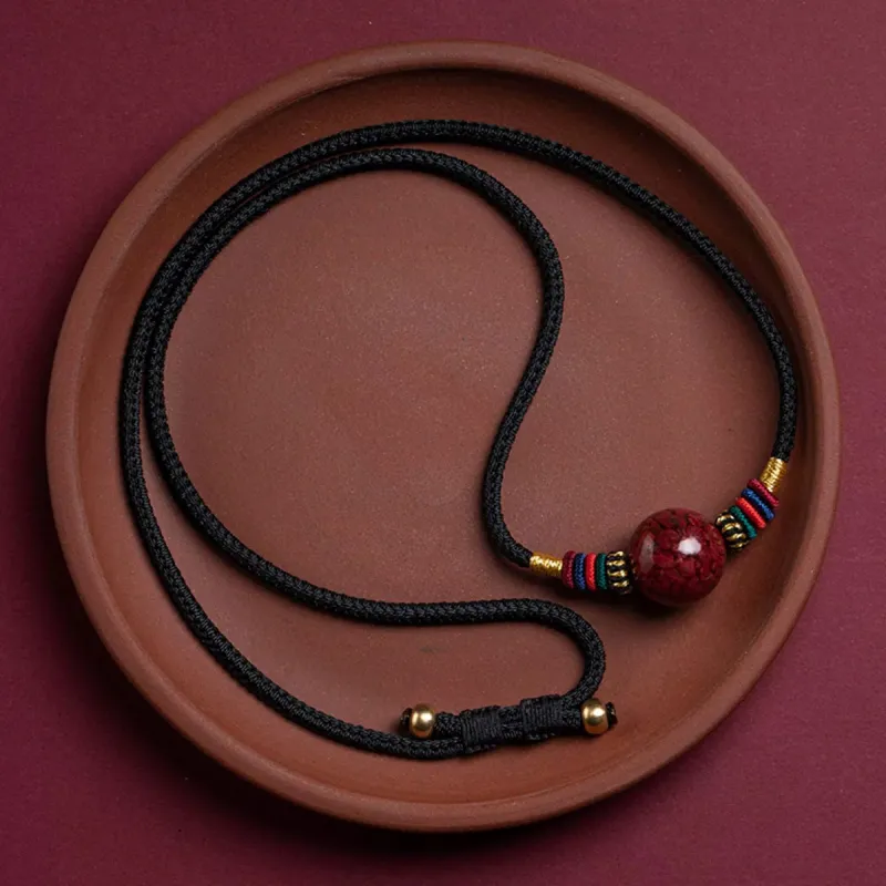 Yutang Reconstructed Cinnabar Pendants Women's-5