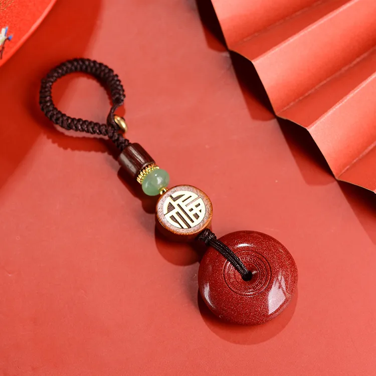 Yutang Reconstructed Cinnabar Pendants Unisex-1