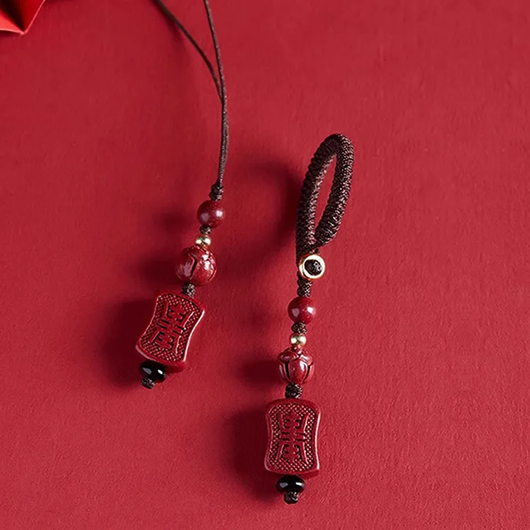 Yutang Reconstructed Cinnabar Jade Pendants Unisex-7