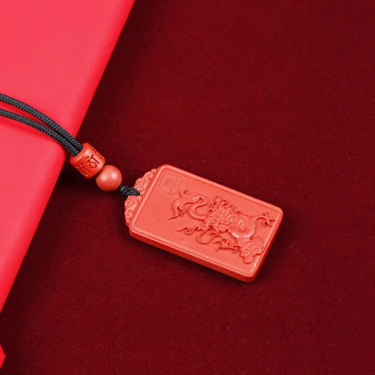 Yutang Reconstructed Cinnabar Pendants Unisex-4