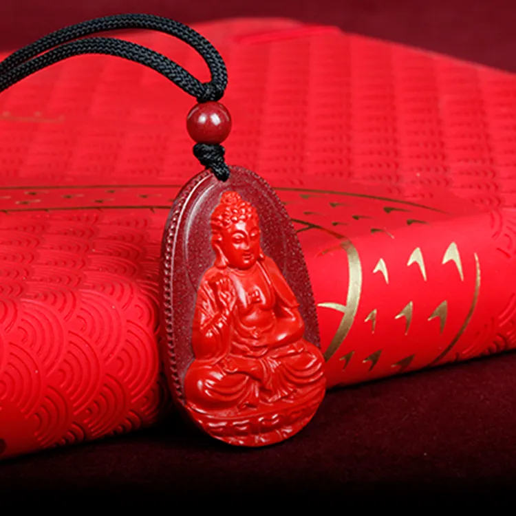 Yutang Reconstructed Cinnabar Pendants Unisex-3