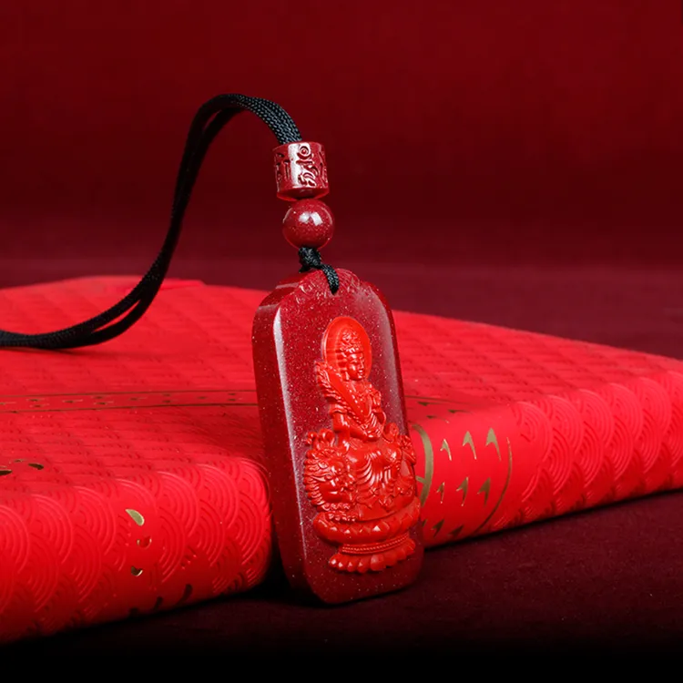 Yutang Reconstructed Cinnabar Pendants Unisex-3