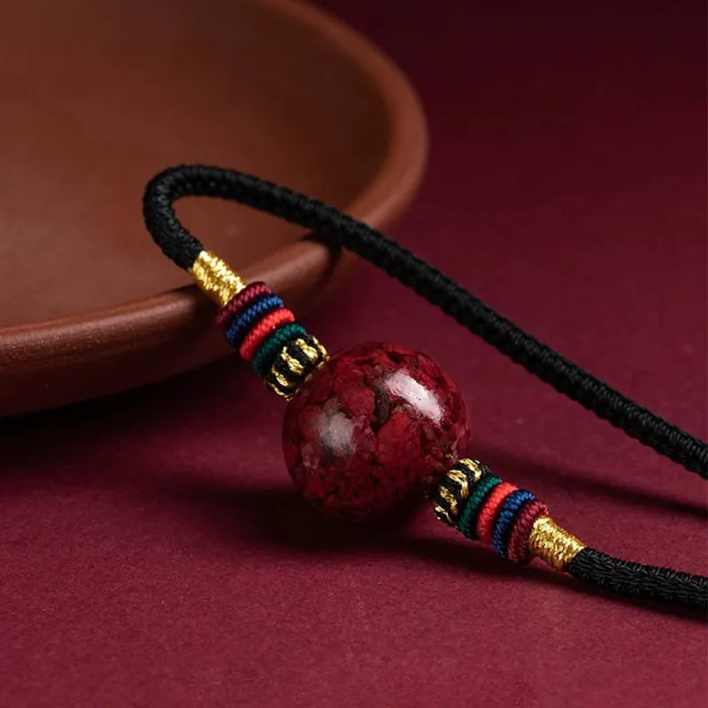 Yutang Reconstructed Cinnabar Pendants Women's-3