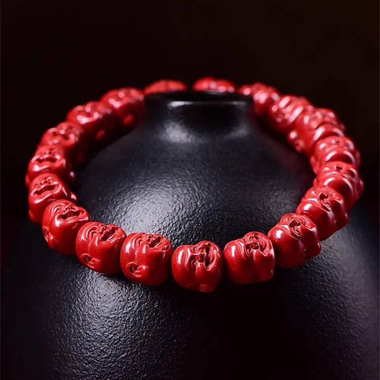 Yutang Reconstructed Cinnabar Bracelets Unisex-2