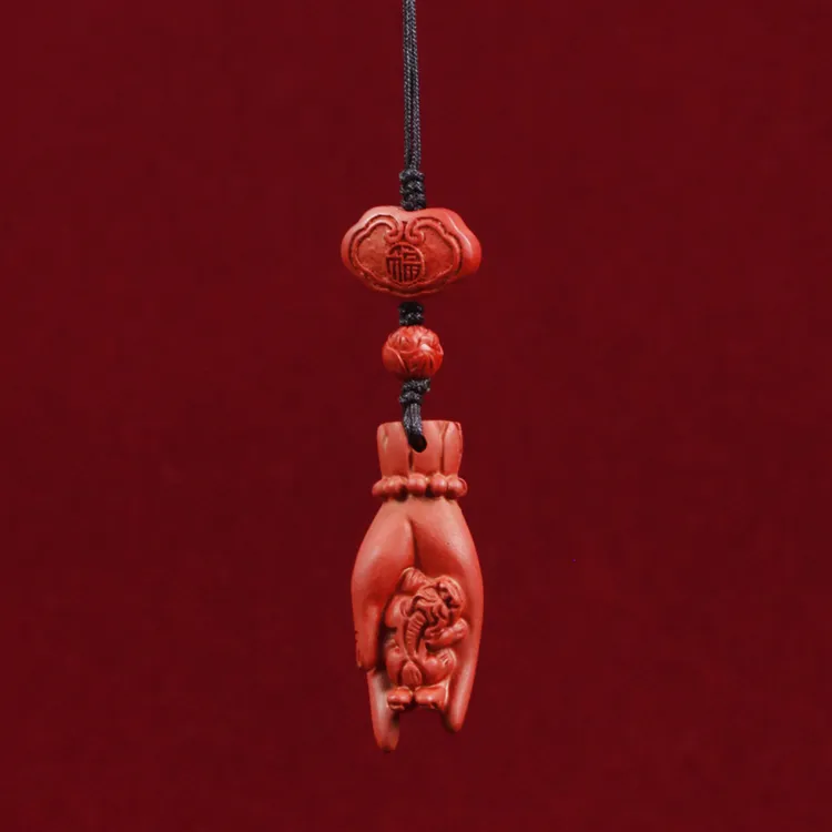 Yutang Reconstructed Cinnabar Pendants Unisex-2