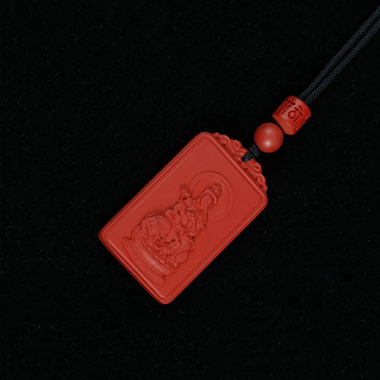 Yutang Reconstructed Cinnabar Pendants Unisex-3
