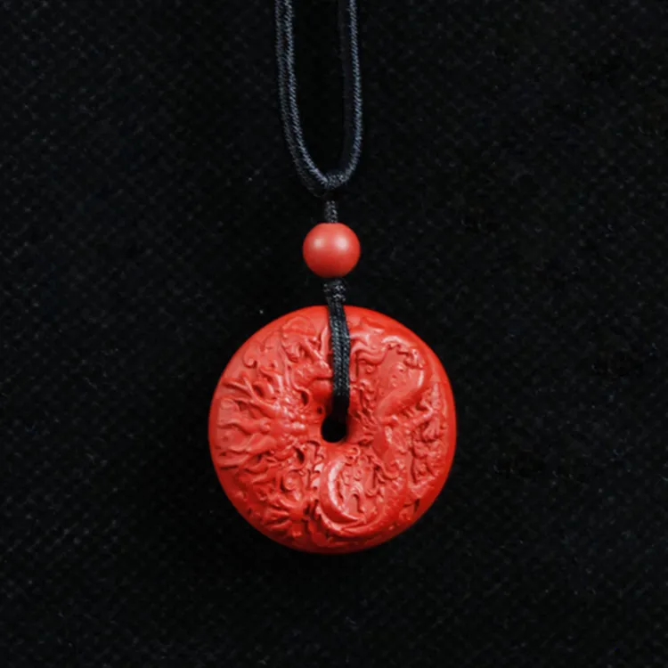 Yutang Reconstructed Cinnabar Pendants Unisex-2