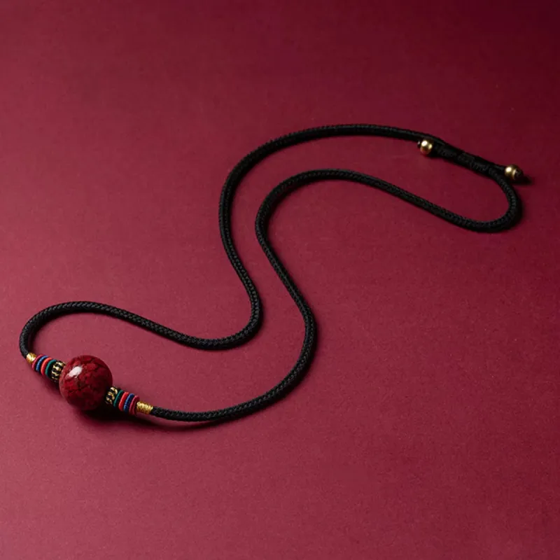 Yutang Reconstructed Cinnabar Pendants Women's-1