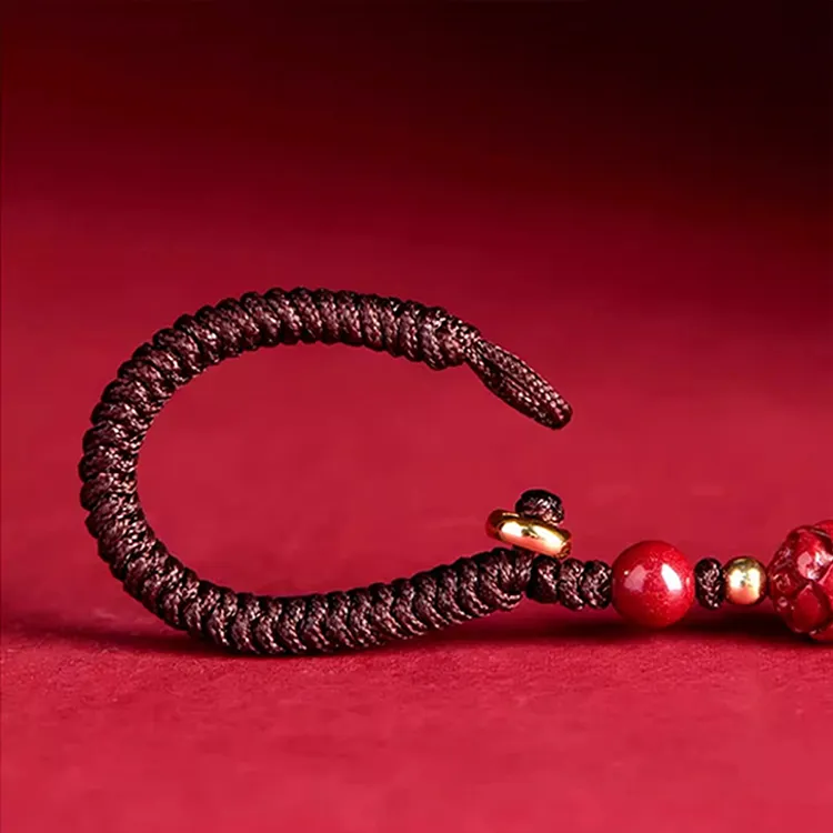 Yutang Reconstructed Cinnabar Jade Pendants Unisex-5